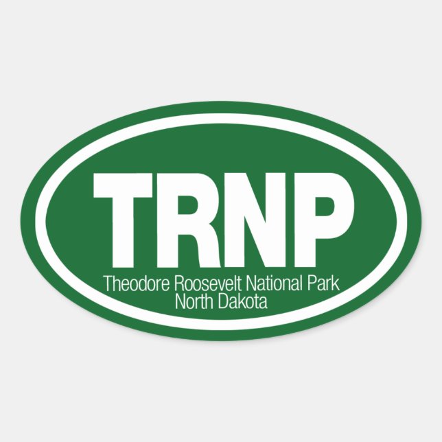 Theodore Roosevelt Nationalpark Ovaler Aufkleber (Vorderseite)