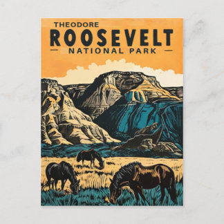 Theodore Roosevelt Nationalpark Postkarte