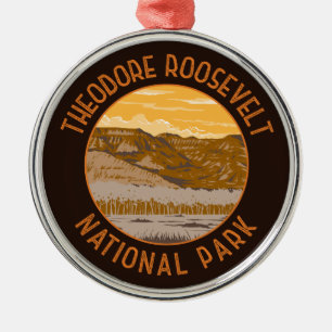 Theodore Roosevelt Nationalpark Retro erschüttert Ornament Aus Metall