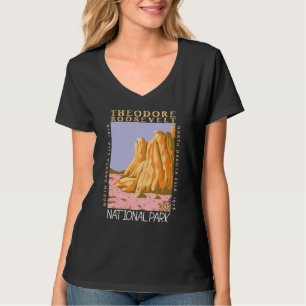 Theodore Roosevelt Nationalpark Retro erschüttert T-Shirt