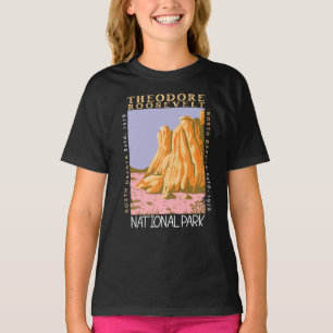 Theodore Roosevelt Nationalpark Retro erschüttert T-Shirt