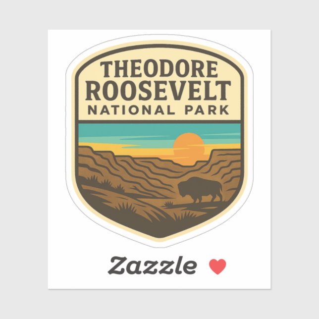 Theodore Roosevelt Nationalpark Souvenir Sticker (Blatt)