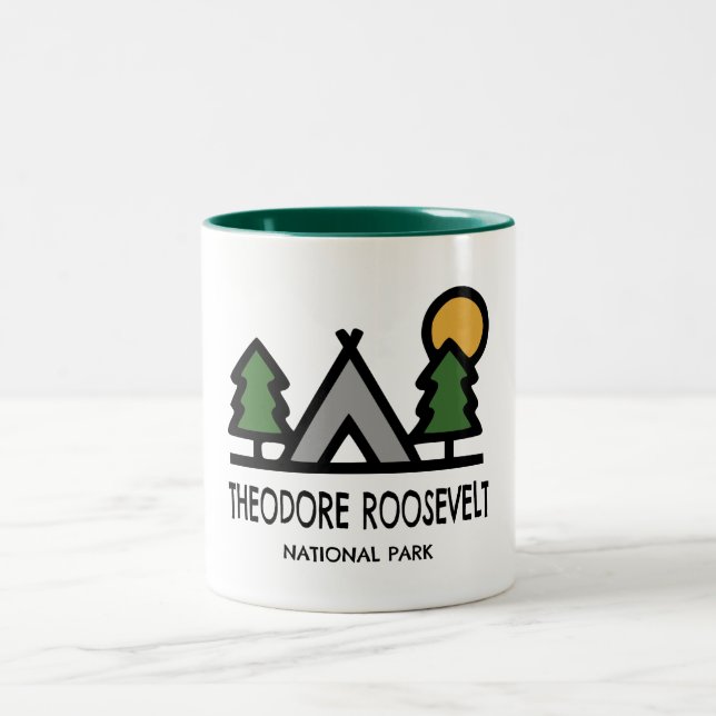 Theodore Roosevelt Nationalpark Zweifarbige Tasse (Mittel)