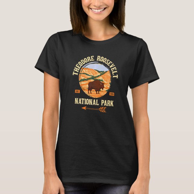 Theodore Roosevelt North Dakota Us National Park V T-Shirt (Vorderseite)