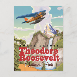 Theodore Roosevelt Park Vintage Reiseplakat Postkarte