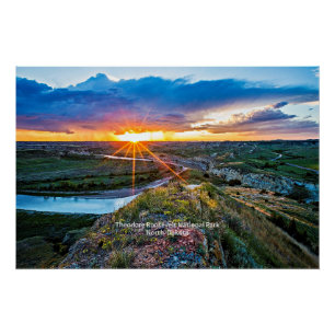 Theodore Roosevelt Park von North Dakota Poster