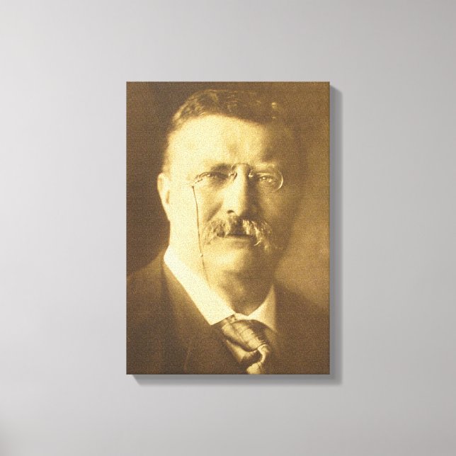THEODORE ROOSEVELT Portrait von Edward S. Curtis Leinwanddruck (Vorderseite)