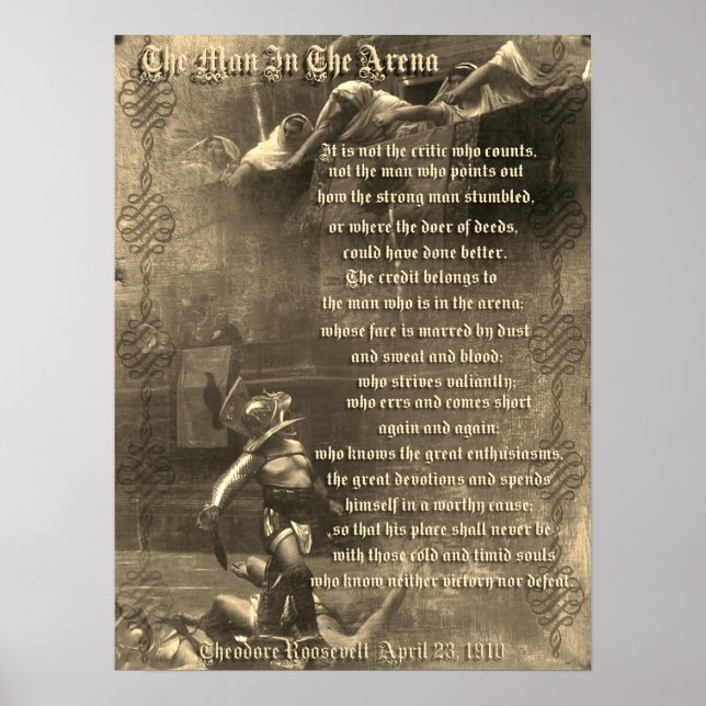 Theodore Roosevelt sepia Poster (Vorne)