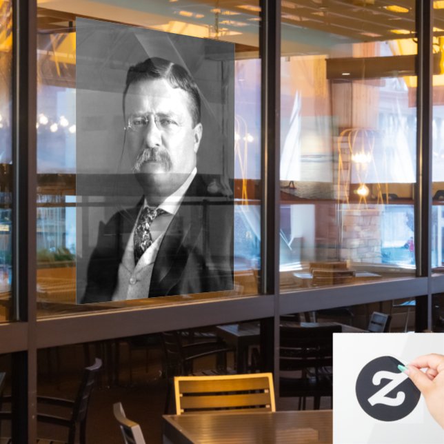 Theodore Roosevelt Teddy Präsident Republikaner Fensteraufkleber (Restaurantfenster)