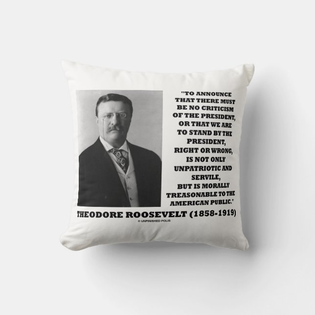 Theodore Roosevelt Treasonable American Public Kissen (Vorderseite)