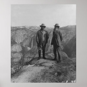 Theodore Roosevelt und John Muir am Glacier Point Poster