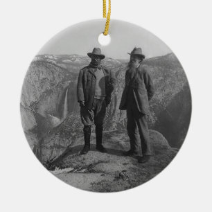 Theodore Roosevelt und John Muir im Keramik Ornament
