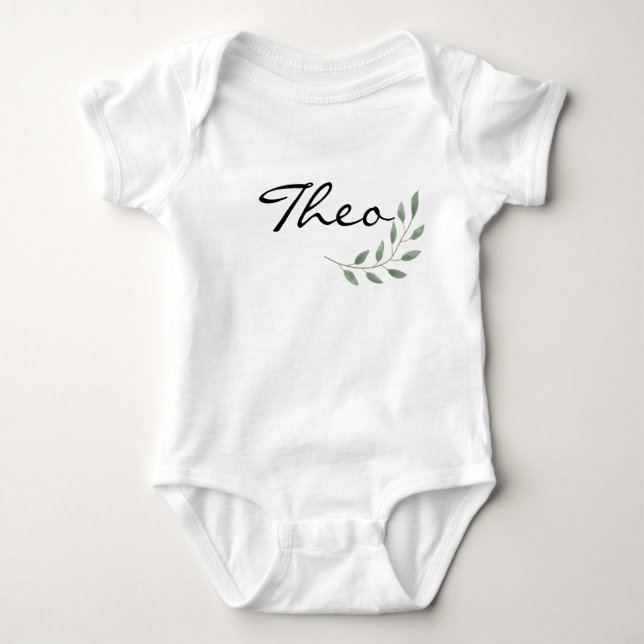 Theoname offenbaren Kleidung Naturleaf botanische Baby Strampler (Vorderseite)