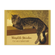 Théophile Steinlen Cat on a balustrade 1909