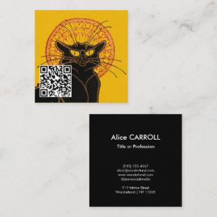 Theophile Steinlen - Le Chat Noir - QR-Code Quadratische Visitenkarte