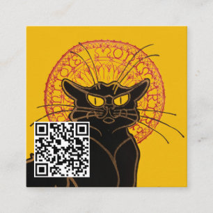 Theophile Steinlen - Le Chat Noir - QR-Code Quadratische Visitenkarte