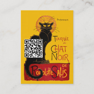 Theophile Steinlen - Le Chat Noir - QR-Code Visitenkarte