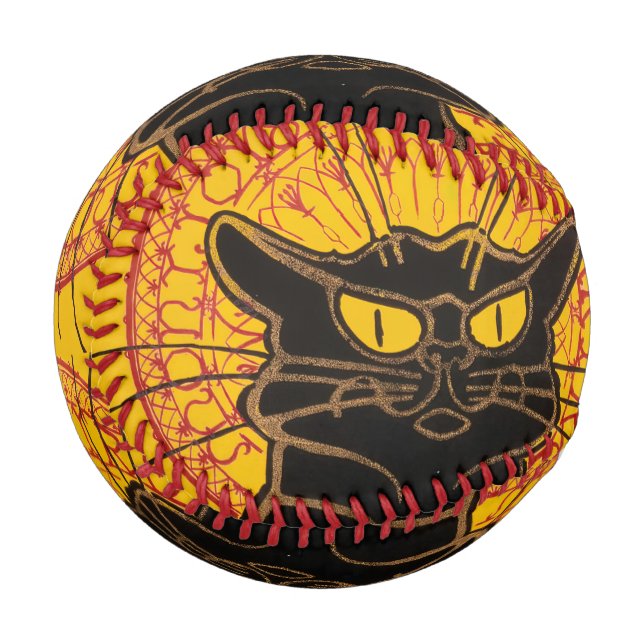 Theophile Steinlen - Le Chat Noir Vintag Baseball (Vorderseite Links)