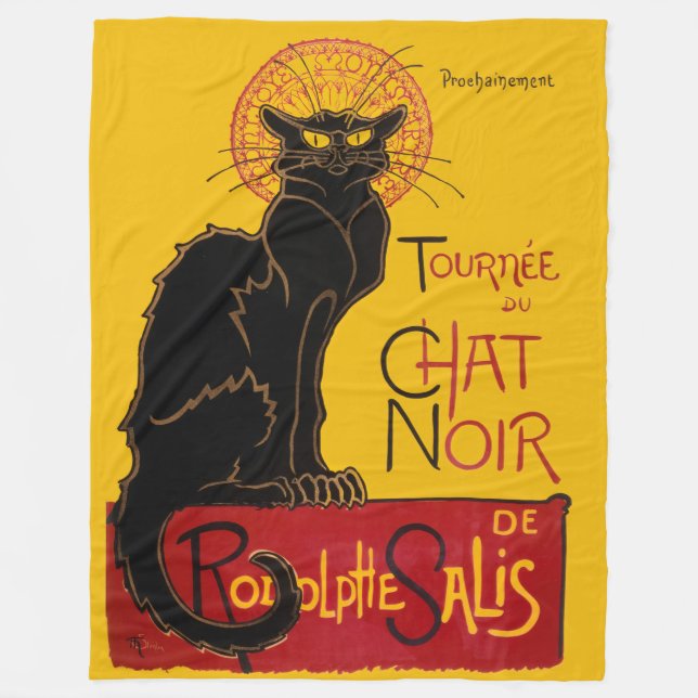 Theophile Steinlen - Le Chat Noir Vintag Fleecedecke (Vorderseite)