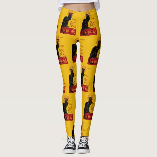 Theophile Steinlen - Le Chat Noir Vintag Leggings (Vorderseite)