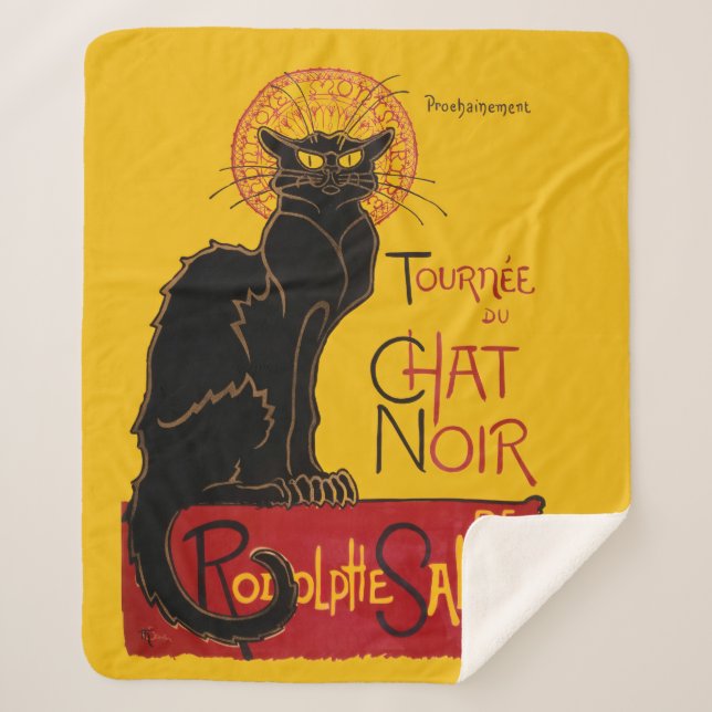 Theophile Steinlen - Le Chat Noir Vintag Sherpadecke (Vorderseite)