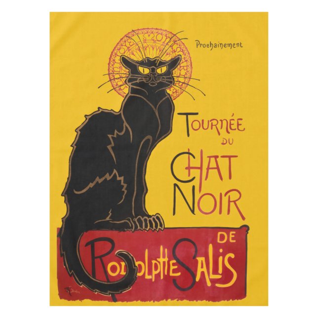 Theophile Steinlen - Le Chat Noir Vintag Tischdecke (Vorderseite)