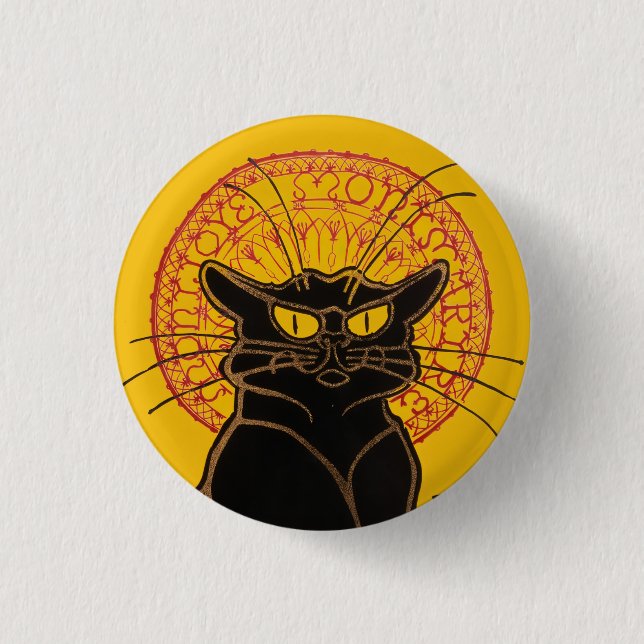 Theophile Steinlen - Le Chat Noir Vintage Button (Vorderseite)