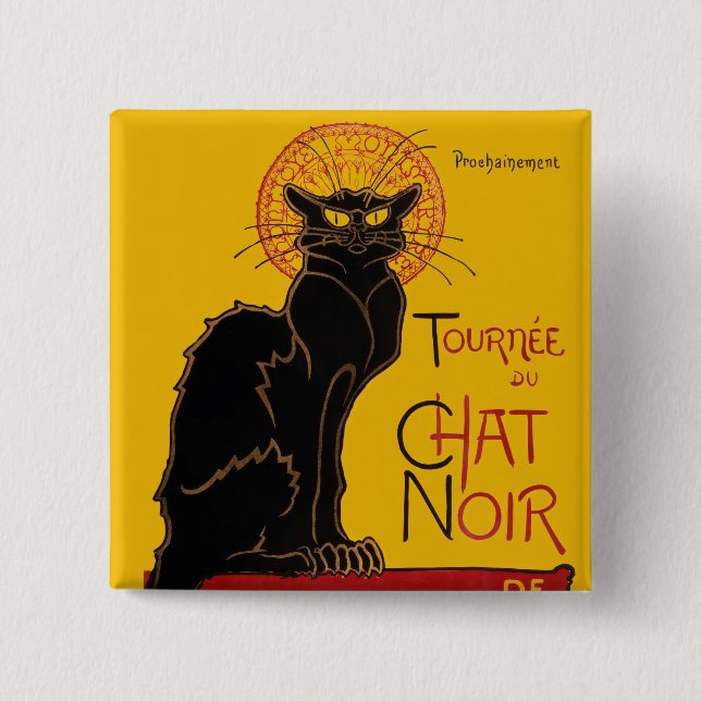 Theophile Steinlen - Le Chat Noir Vintage Button (Vorderseite)