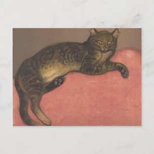 Théophile Steinlen Winter: Katze auf einem Kisse Postkarte