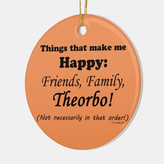 Theorbo freut mich keramik ornament (Links)