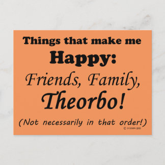 Theorbo freut mich postkarte