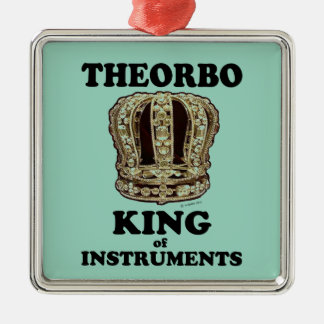 Theorbo King of Instruments Ornament Aus Metall