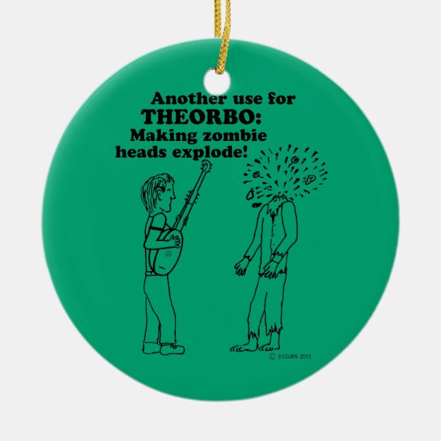 Theorbo Zombie Explode Keramik Ornament (Vorne)