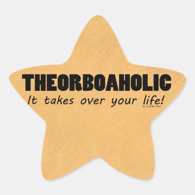 Theorboaholic Life Star Sticker (Vorderseite)