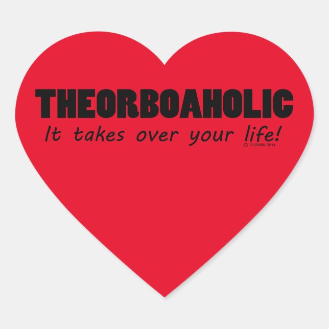 Theorboaholischer Heart Sticker (Vorderseite)
