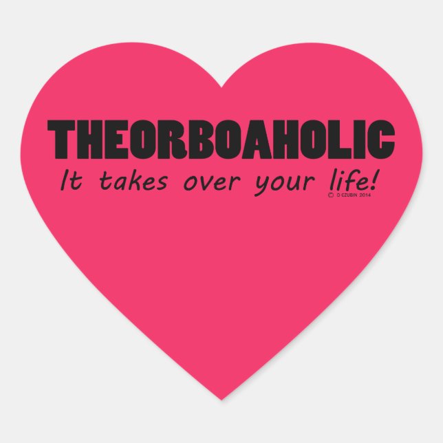 Theorboaholischer Heart Sticker (Vorderseite)