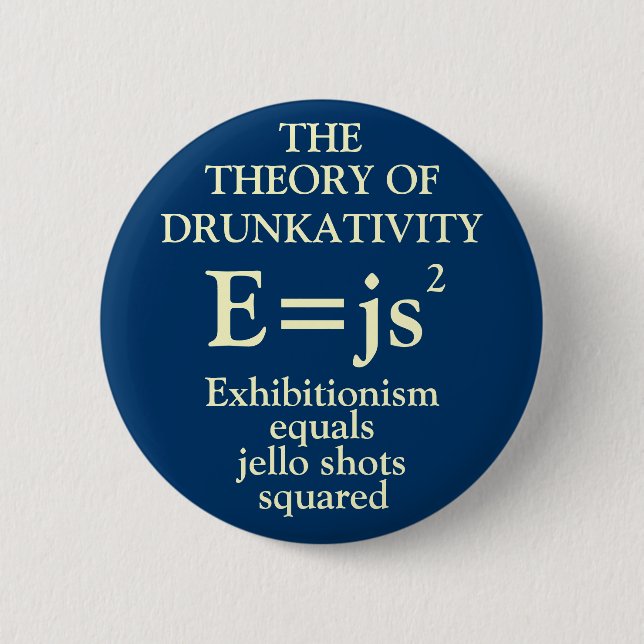 Theorie von Drunkativity Button (Vorderseite)
