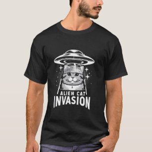 Theorien zur Katzenverschwörung durch Außerirdisch T-Shirt