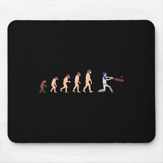 Theory Of Evolution Cricket Player Funny  Mousepad (Vorne)