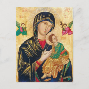Theotokos Baby Jesus and Angels Icon Postkarte