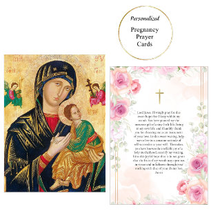 Theotokos-Christuskind-Schwangerschafts-Gebetskart Platzkarte