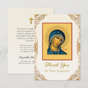 Theotokos (Jungfrau Maria) Orthodoxe christliche B Dankeskarte