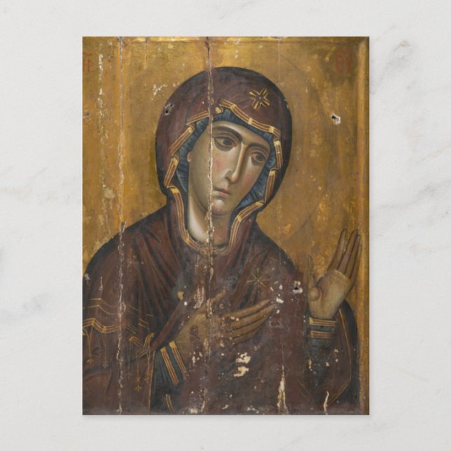 Theotokos (Jungfrau Mary) Orthodoxe Christliches S Postkarte (Vorderseite)