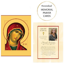 Theotokos Orthodoxe Christliche Beerdigungskarte Platzkarte