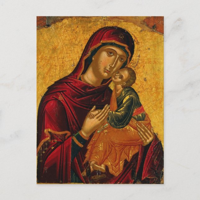 Theotokos Säugling Jesus Orthodox Christliches Sym Postkarte (Vorderseite)