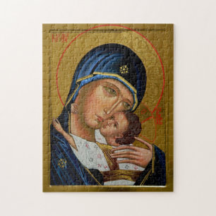 Theotokos und Christ Child Orthodox Christliches S Puzzle