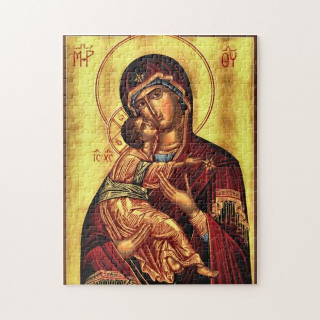 Theotokos und das christlich-orthodoxe Symbol Puzzle (Vertikal)