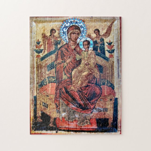 Theotokos und das von Christus bewunderte Icon Puzzle (Vertikal)