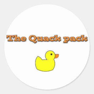 thequackpack.png runder aufkleber