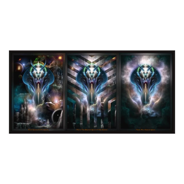 Thera Queen Fraktal Trilogy 2XFrame Fotodruck (Vorne)